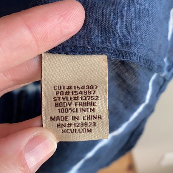 XCVI Women's Rori Linen Roll Tab Sleeve Tunic XS - Picture 7 of 10